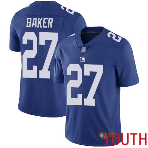 Youth New York Giants #27 Deandre Baker Royal Blue Team Color Vapor Untouchable Limited Player Football NFL Jersey